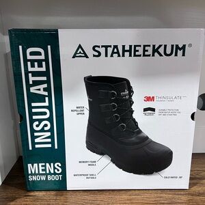 STAHEEKUM Black Insulated Men's Snow Boot